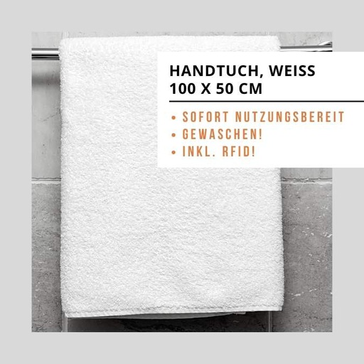 [KWHT100] Handtuch weiss 100x50cm (inkl. RFID)
