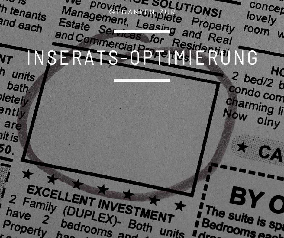 INSERATS OPTIMIERUNG