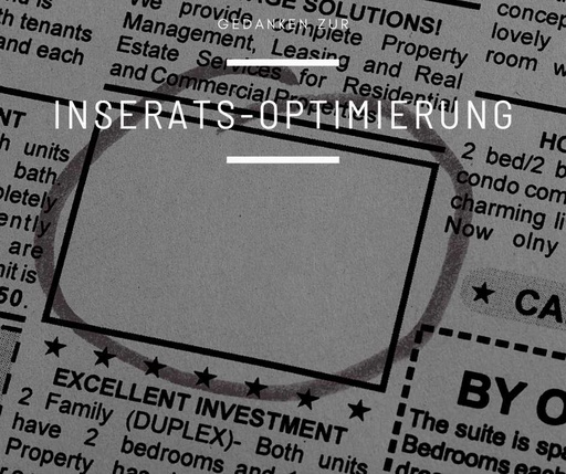 INSERATS OPTIMIERUNG